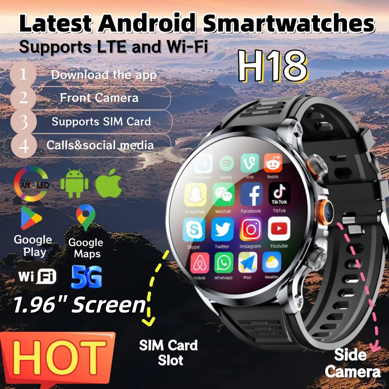 Smartwatch Store - NOUVELLE Montre connectée Android 4G H18,