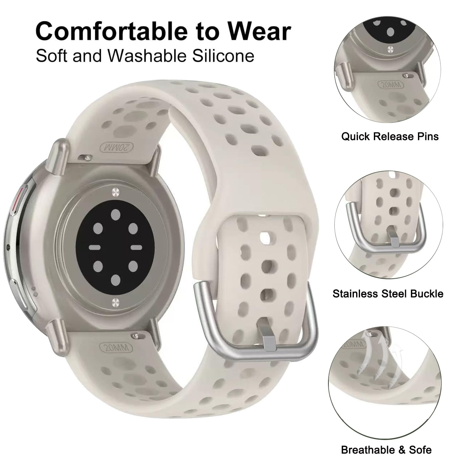 Bracelet de 20mm pour Amazfit  - Titan Smartwatch Accessories avis et prix